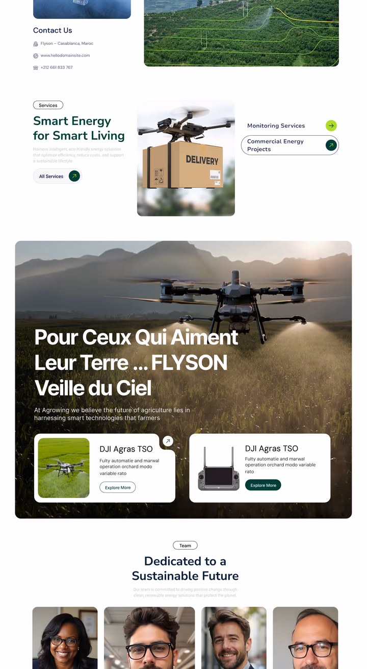 Sitio Flyzon — escritorio